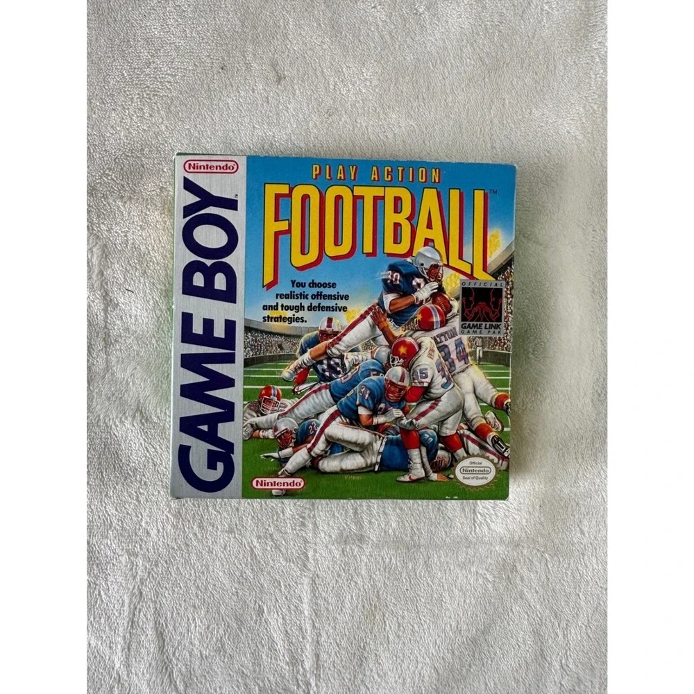 Nintendo Game Boy Play Action Football CIB Complete Box Manual & Poster
